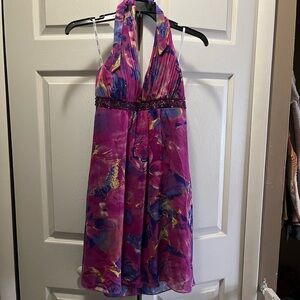 XOXO Pink and Purple Midi Dress